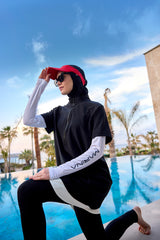 Marina Siyah Tam Kapalı Tesettür Mayo - M2532