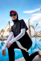 Marina Siyah Tam Kapalı Tesettür Mayo - M2532