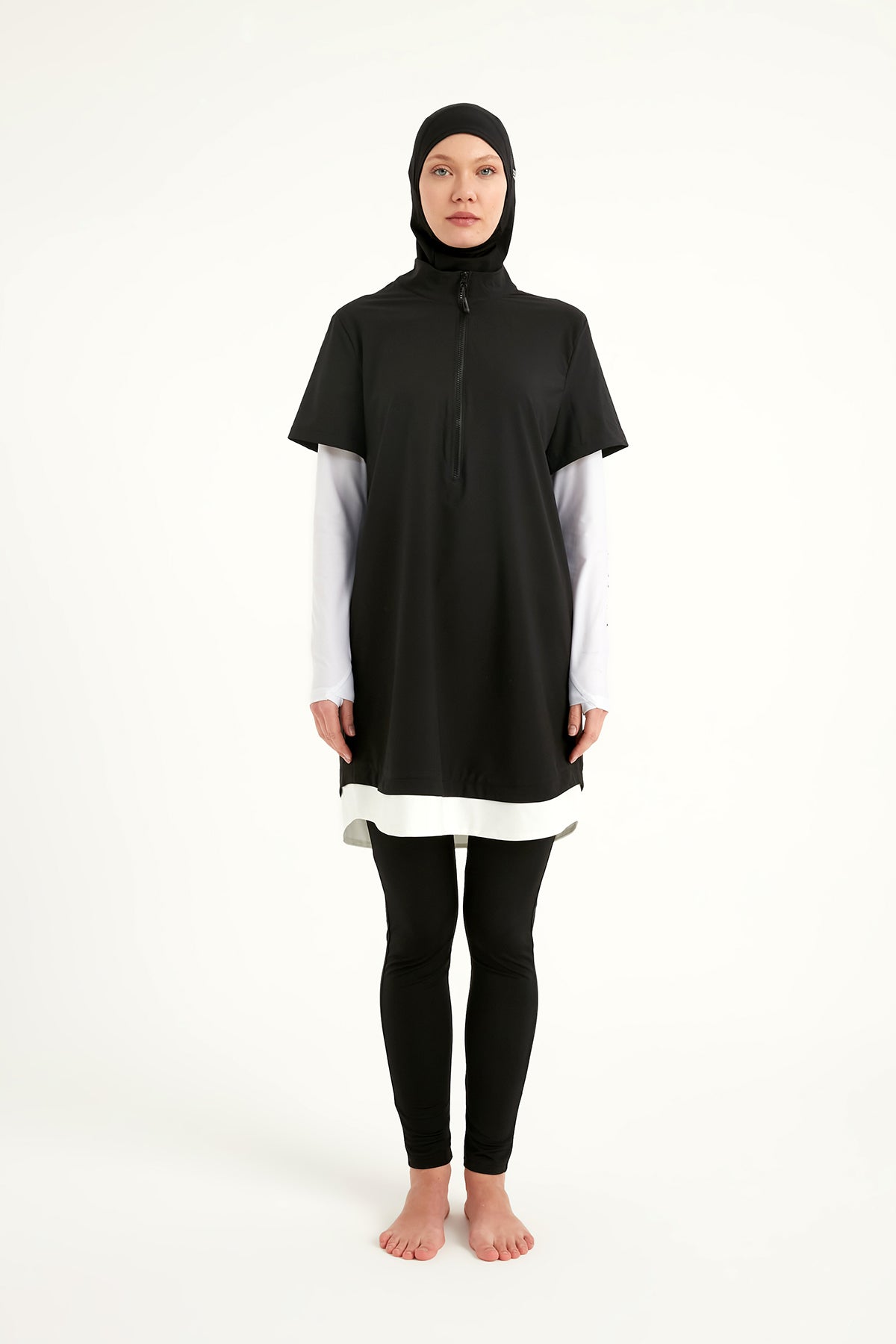 Marina Siyah Tam Kapalı Tesettür Mayo - M2532