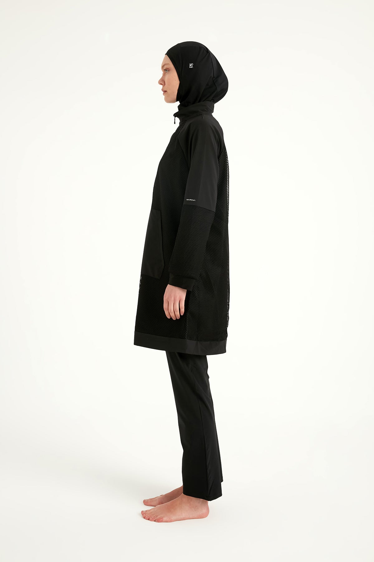 Marina Siyah Tam Kapalı Tesettür Mayo - M2534-1