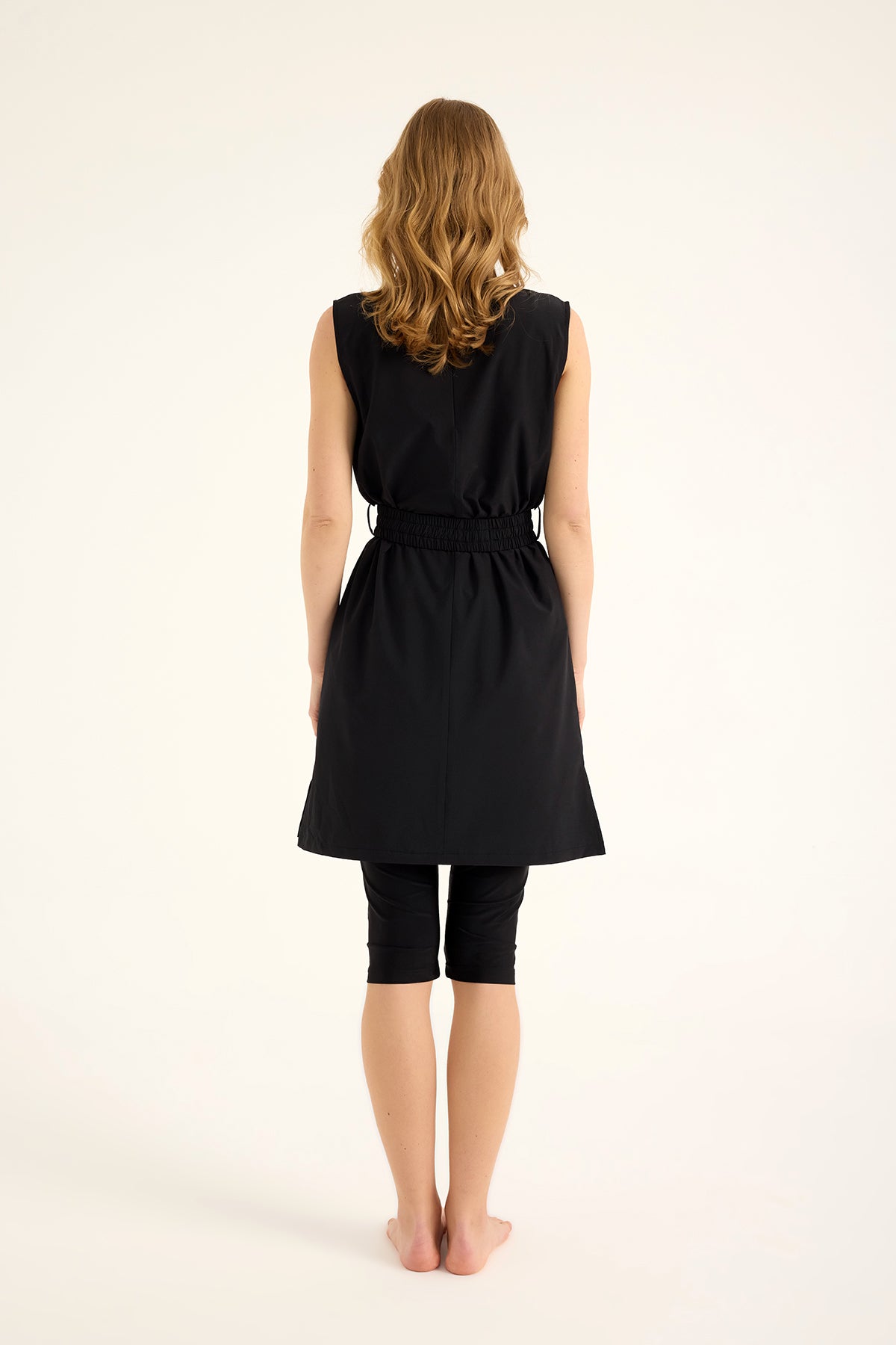 Marina Siyah Yarı Kapalı Tesettür Mayo - H2508