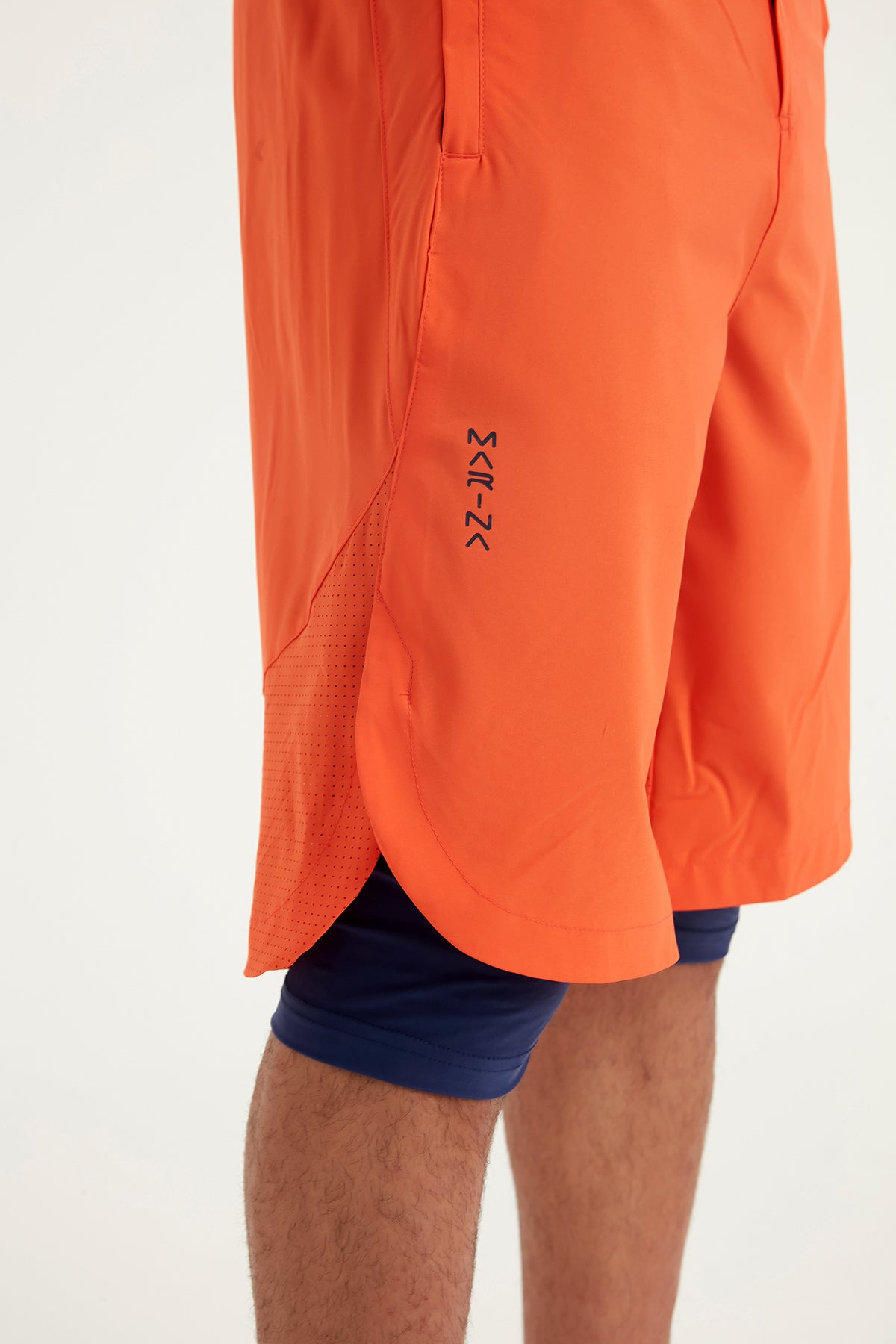 Marina Turuncu Erkek Tesettür Yüzme Şortu - S2505-3