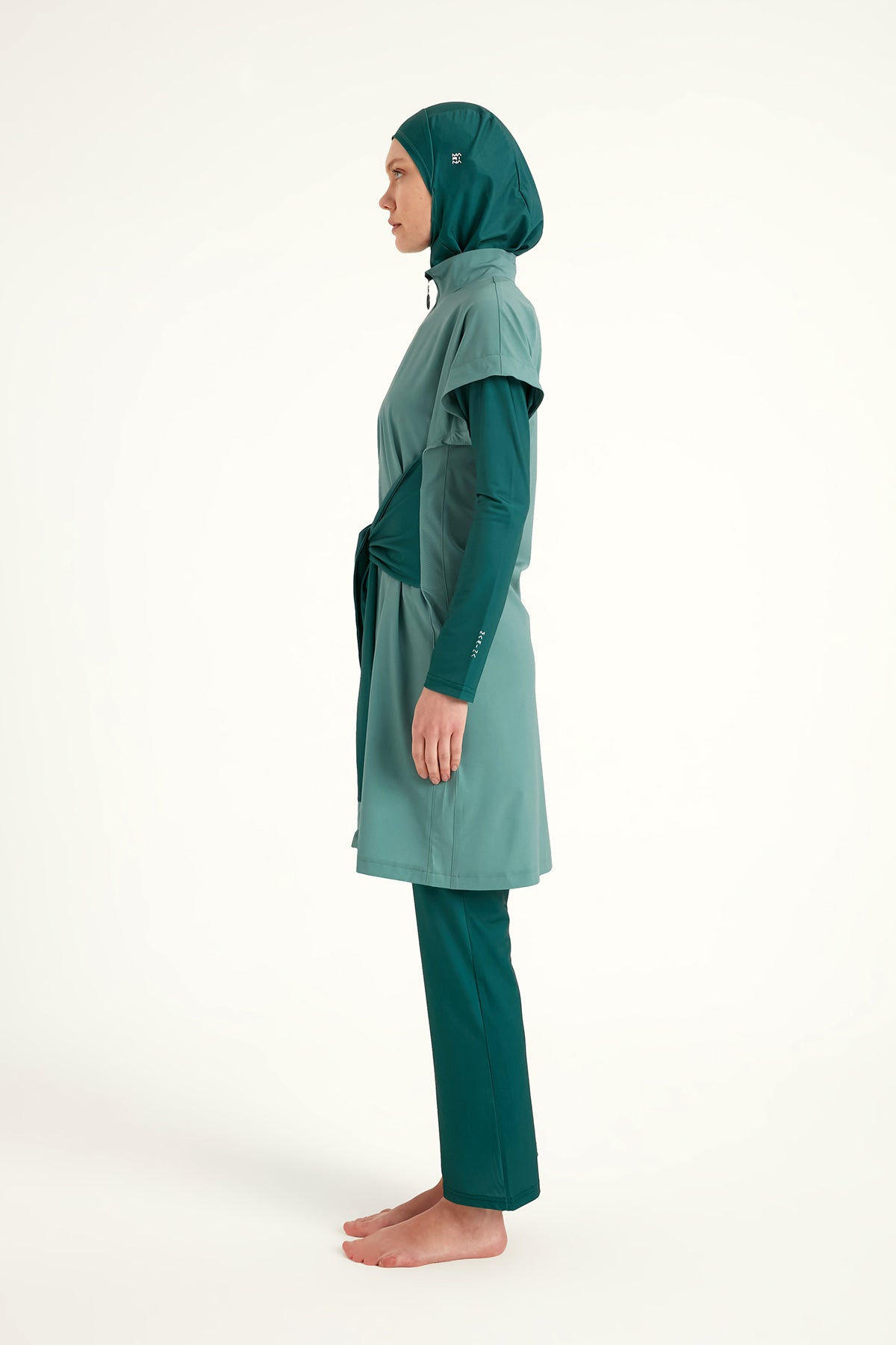 Marina Yeşil Tam Kapalı Tesettür Mayo - M2523-1