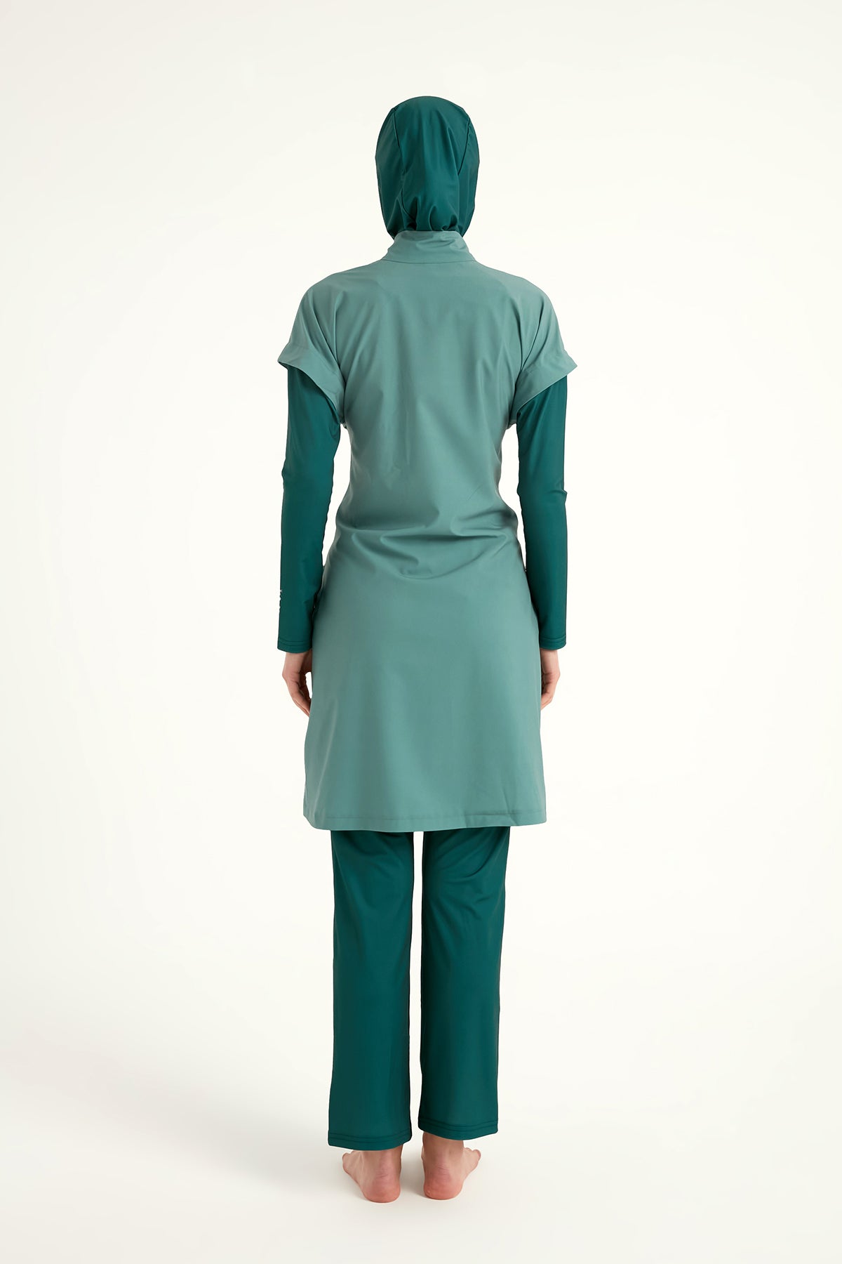 Marina Yeşil Tam Kapalı Tesettür Mayo - M2523-1