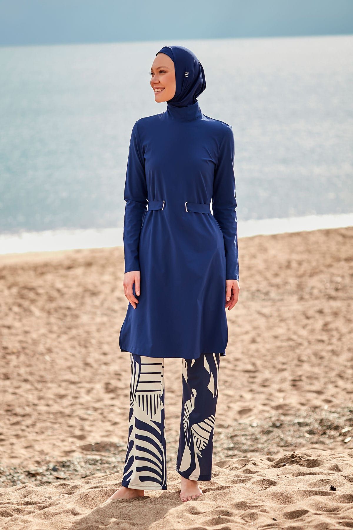 Paraşüt Lacivert Tam Kapalı Tesettür Mayo M2429 Ürün ikincil görseli