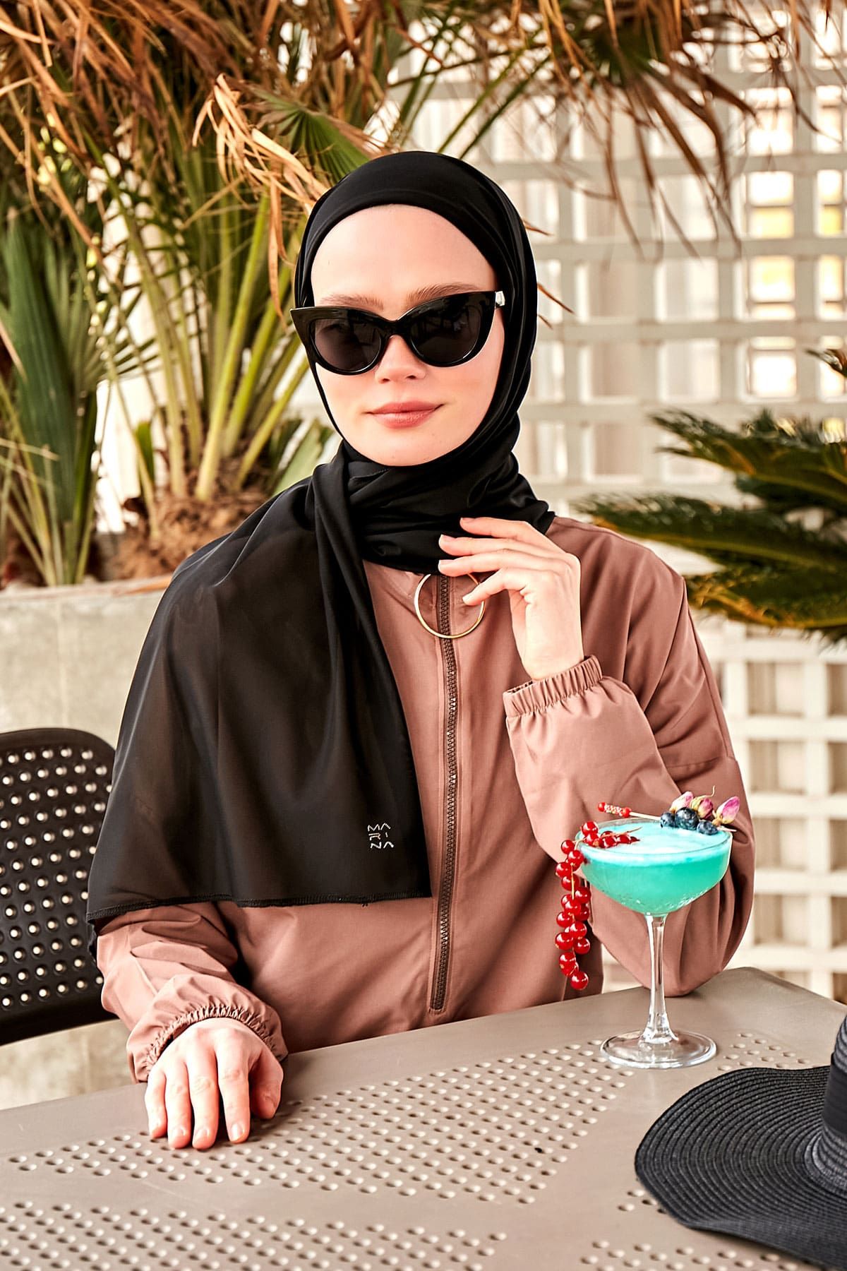 Siyah Tül Pratik Şal Bone B2401 Ürün ikincil görseli