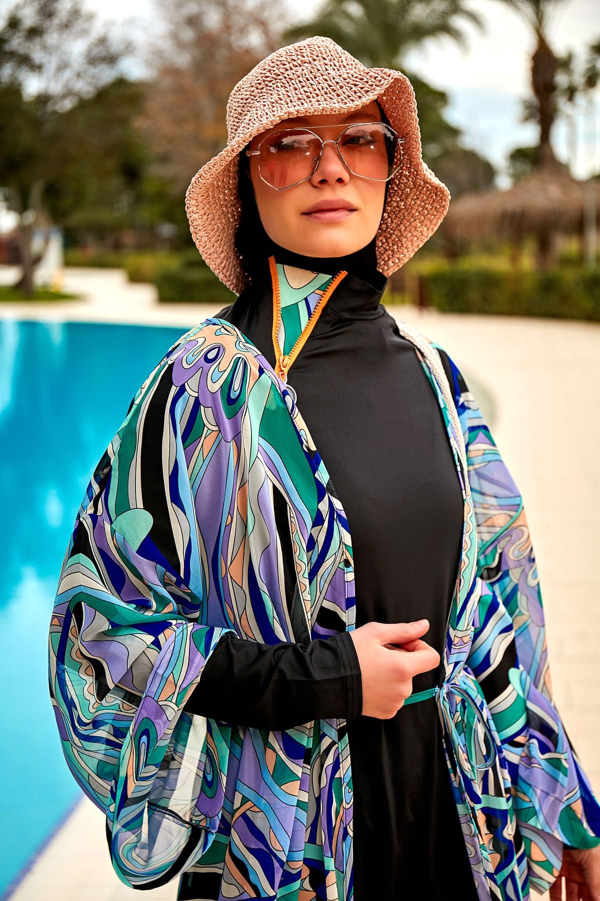 El Örgüsü Camel Hasır Şapka 14399 Ürün ikincil görseli