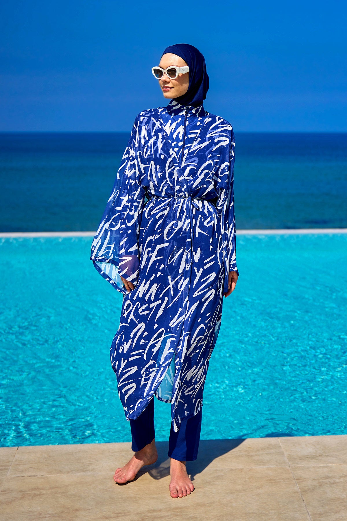 Rivamera Desenli Pareo Kimono – RP2502