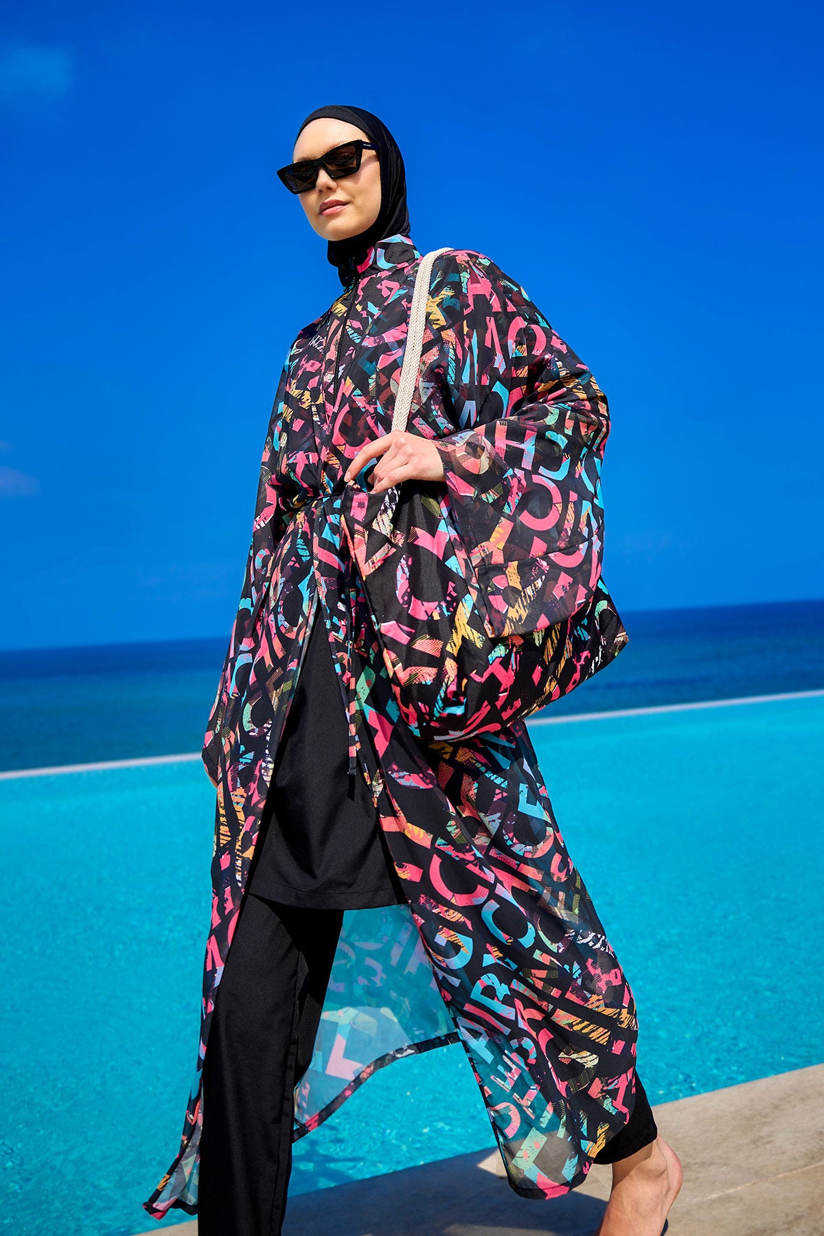 Rivamera Desenli Pareo Kimono – RP2507