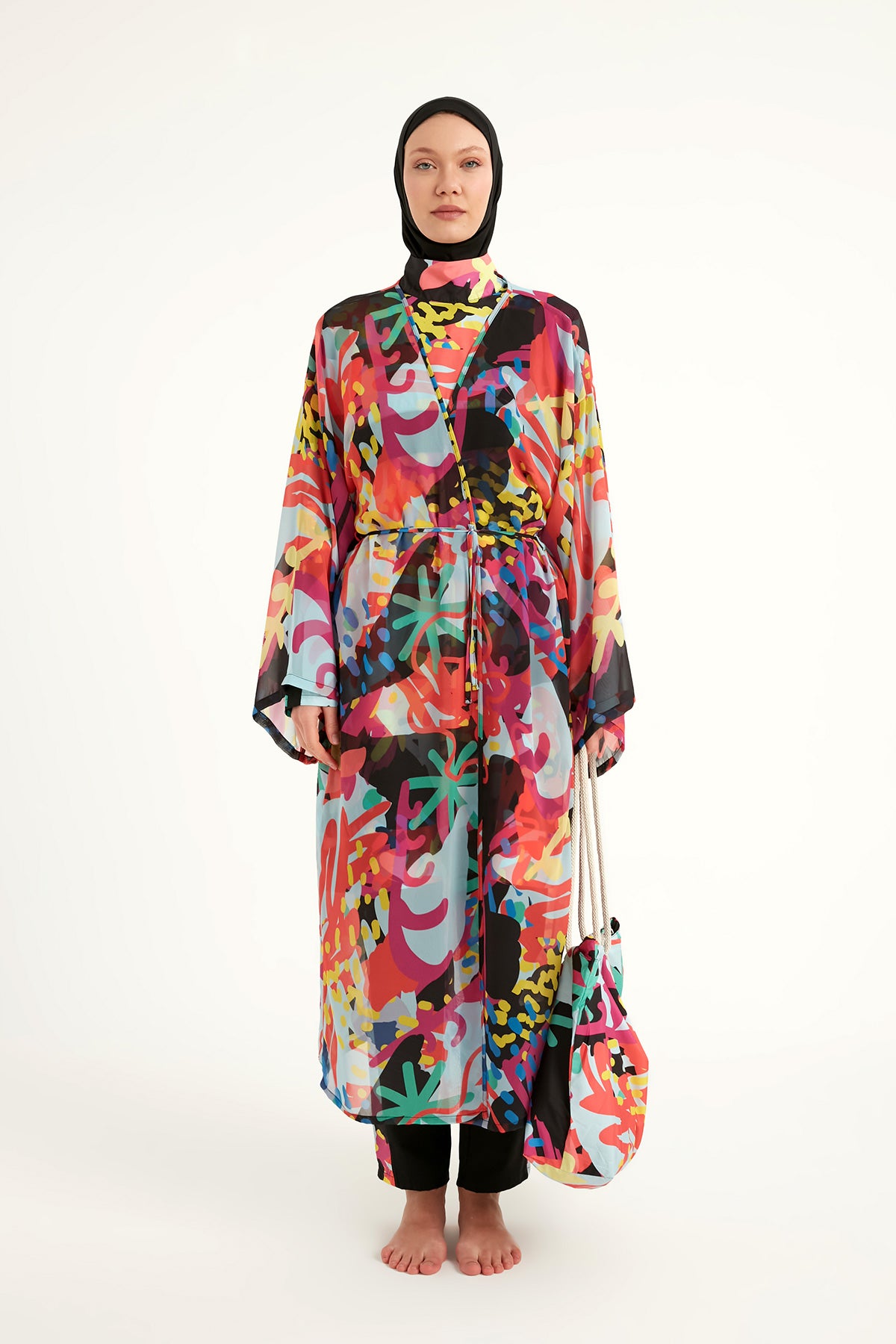 Rivamera Desenli Pareo Kimono – RP2510