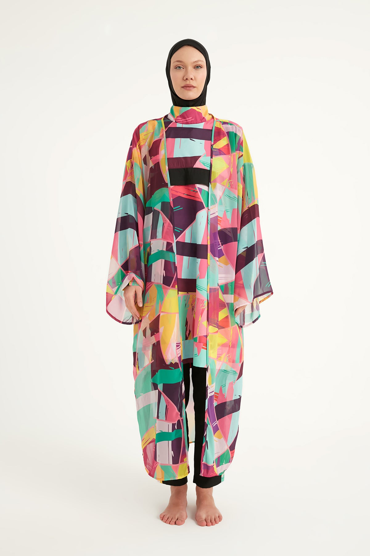 Rivamera Desenli Pareo Kimono – RP2511