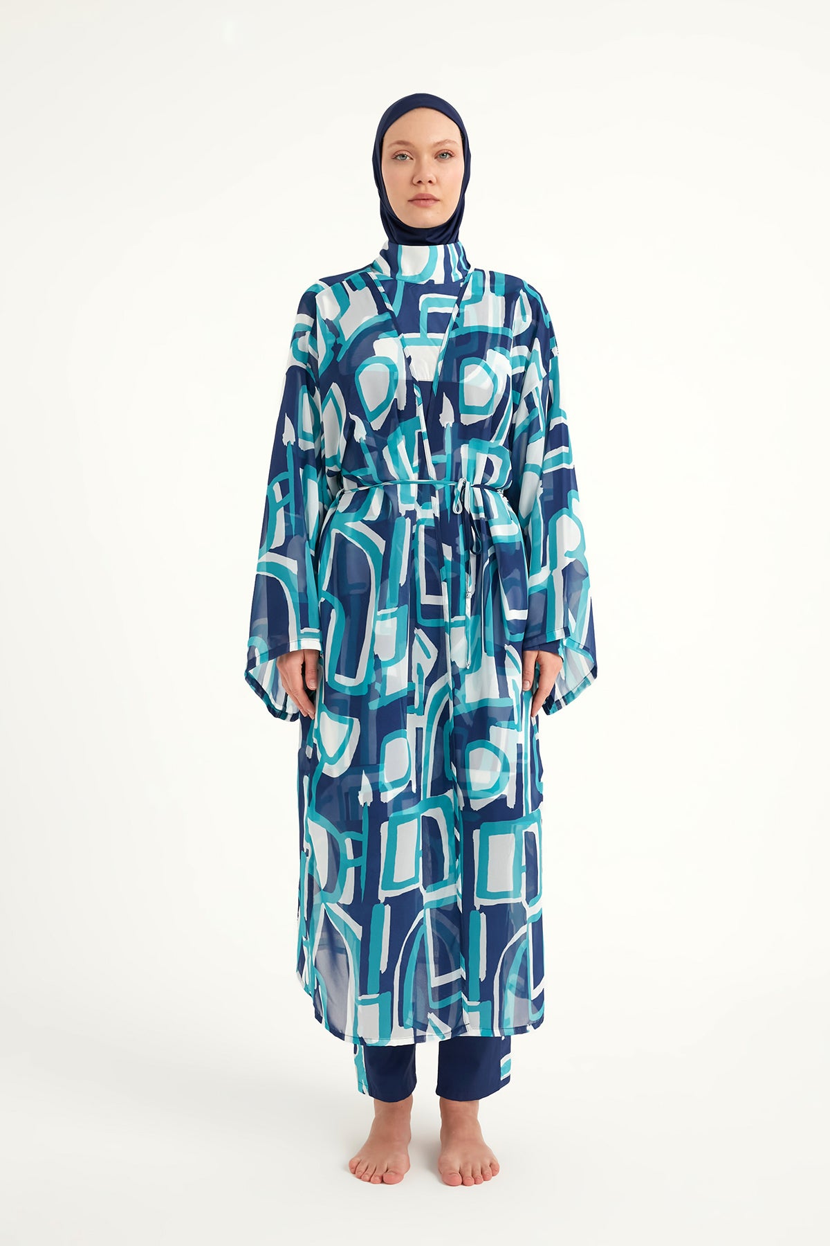 Rivamera Desenli Pareo Kimono – RP2513