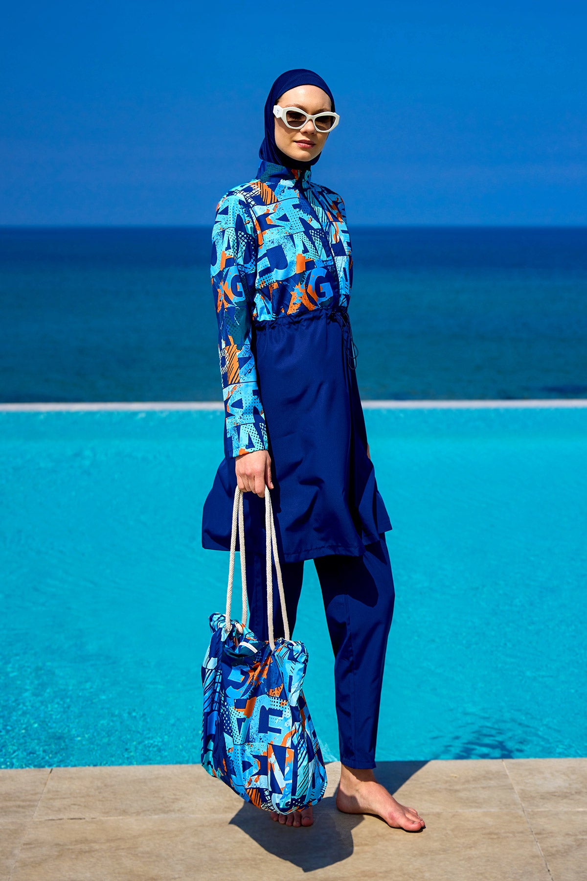 Rivamera Tesettür Mayo R2503 - Mavi Ürün ana görseli