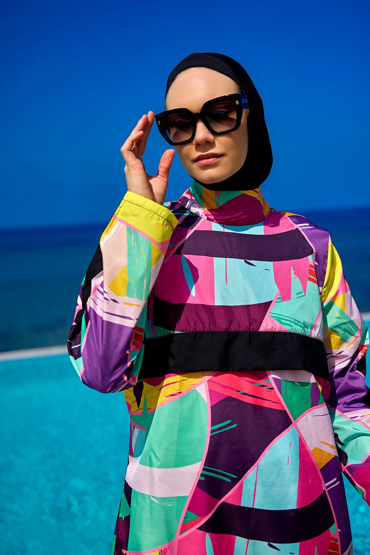 Rivamera Tesettür Mayo R2511 - Renkli Desen