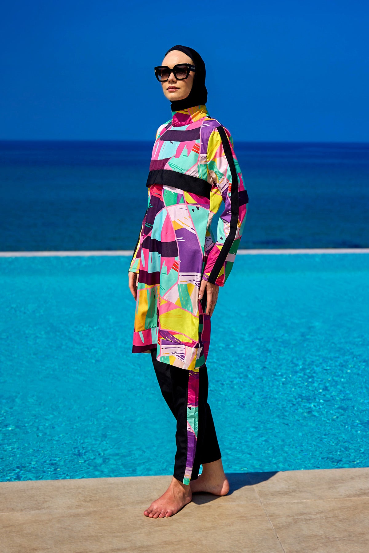 Rivamera Tesettür Mayo R2511 - Renkli Desen