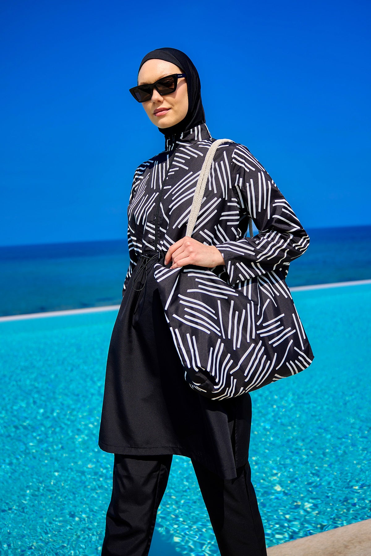 Rivamera Tesettür Mayo R2509 - Siyah Ürün ikincil görseli